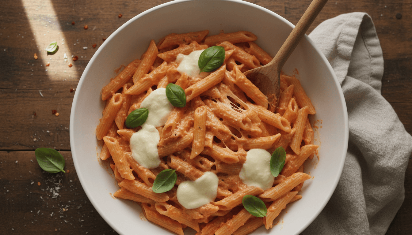 Creamy Tomato Mozzarella Pasta