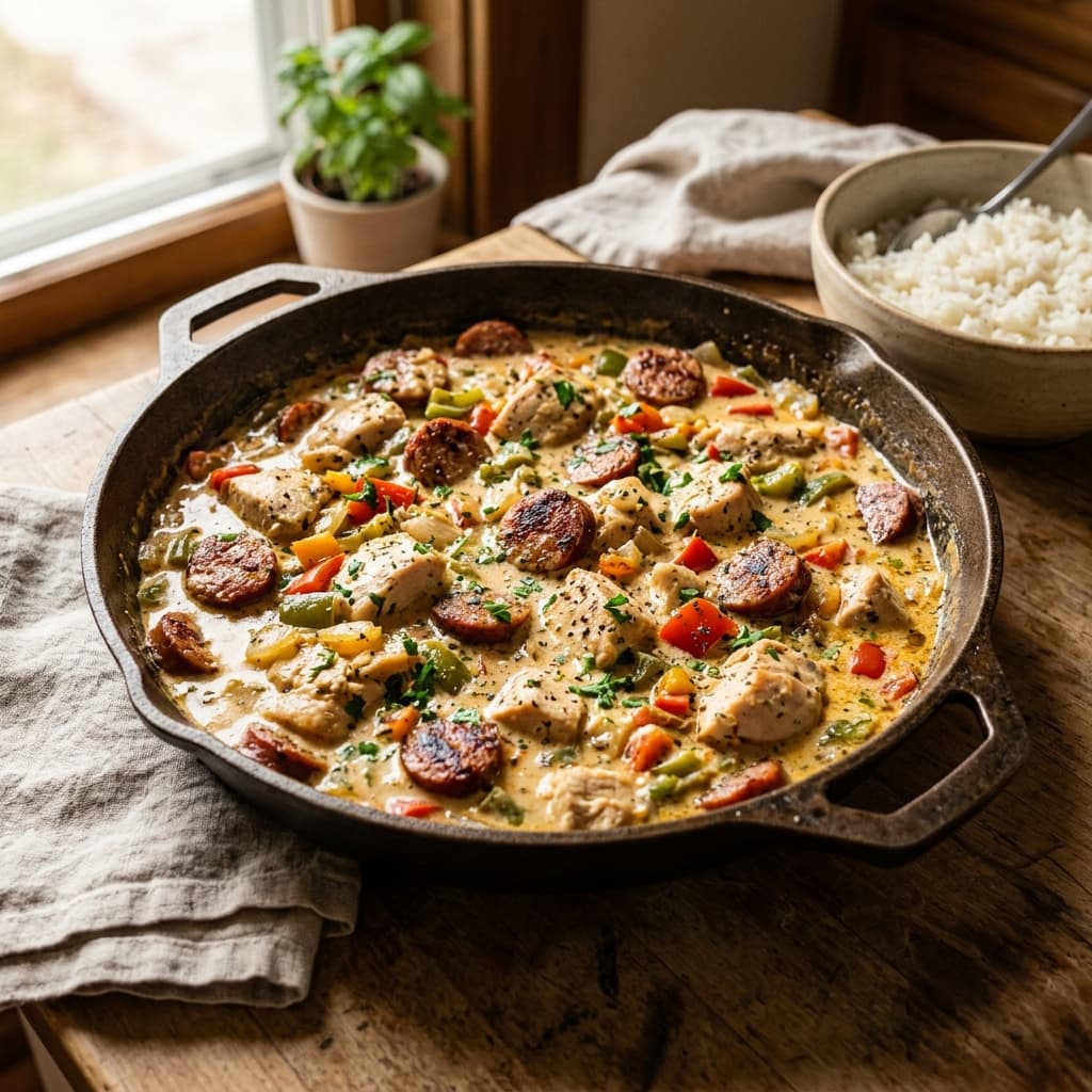 Creamy Chicken and Sausage Skillet