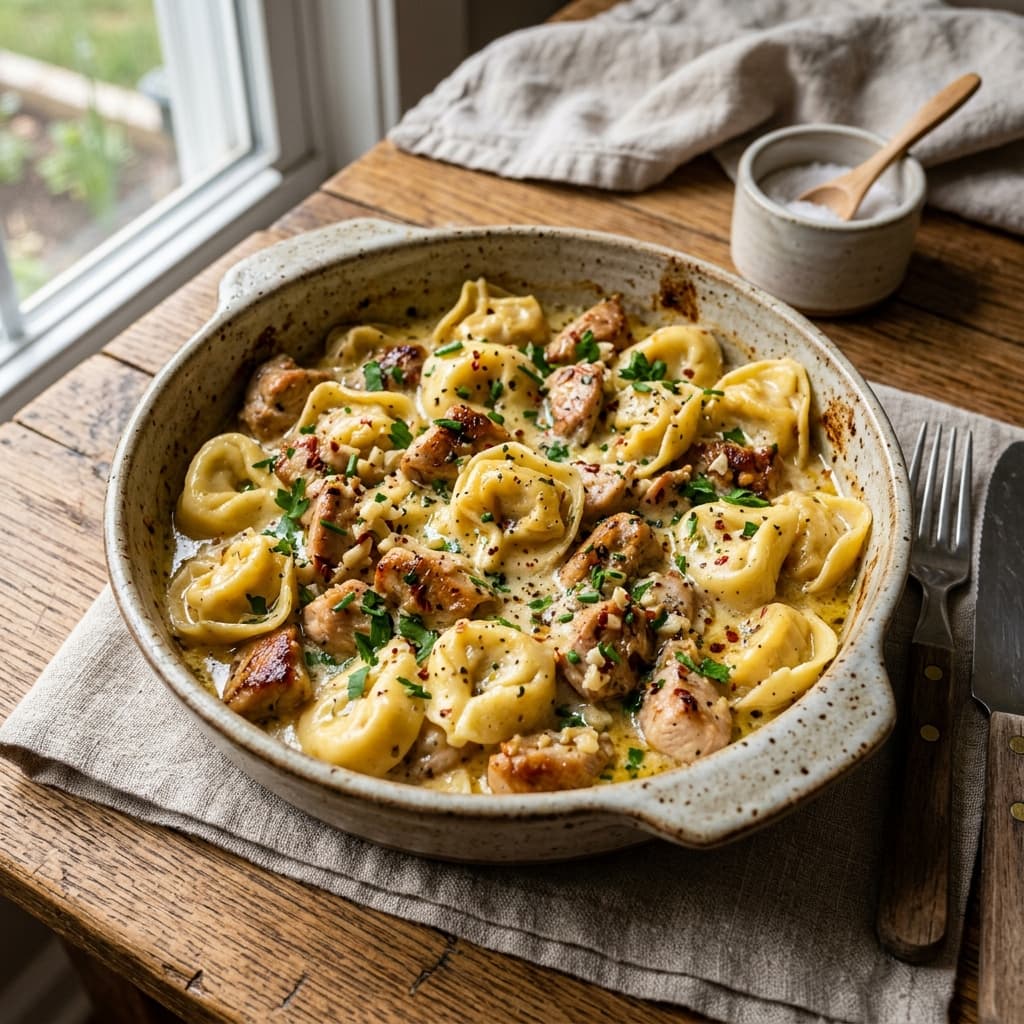 Cowboy Butter Garlic Chicken Tortellini